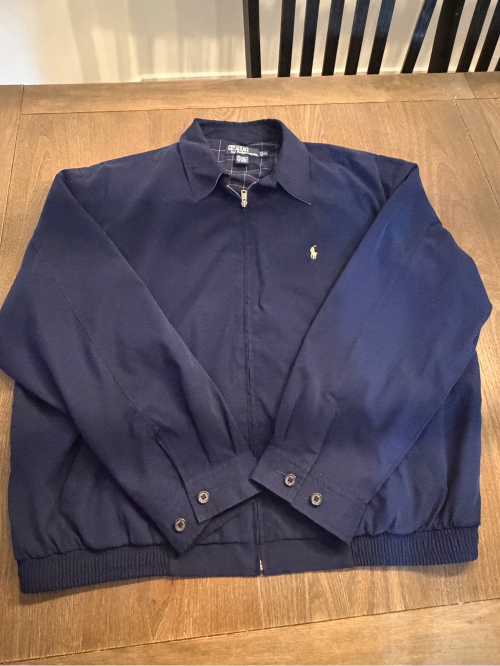 Polo Ralph Lauren men’s lightweight Harrington-style jacket in navy blue, size X